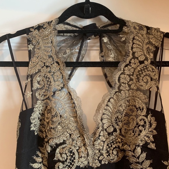 Badgley Mishka gilded lace evening gown- gorgeous! - Picture 9 of 16